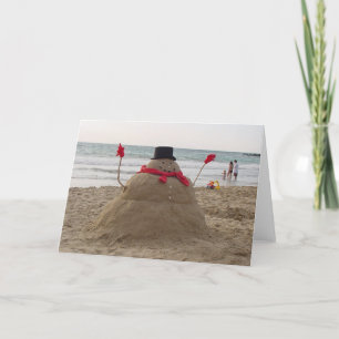 Cartes Pour Fêtes Annuelles Bonhomme de neige hawaïen
