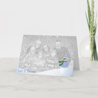 Cartes Pour Fêtes Annuelles Bonhomme de neige sur la banque