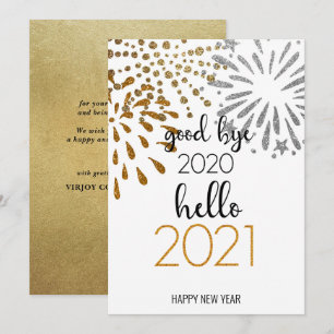 Cartes Pour Fêtes Annuelles Bonjour 2021 Entreprise Festive du Nouvel An