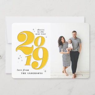 Cartes Pour Fêtes Annuelles Bonjour à la nouvelle année audacieuse vacances ph