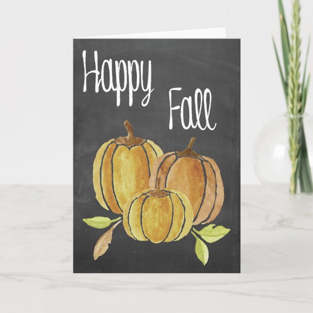 Cartes Pour Fêtes Annuelles Bonjour automne (Devant)
