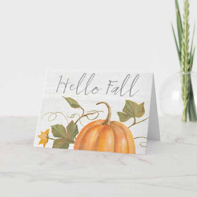Cartes Pour Fêtes Annuelles Bonjour Automne (Devant)