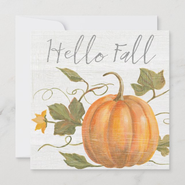 Cartes Pour Fêtes Annuelles Bonjour Automne (Devant)