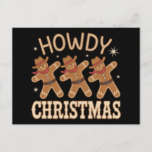Cartes Pour Fêtes Annuelles Bonjour Noël Cowboy Gingerbread Western Noël