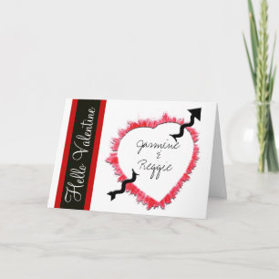 Cartes Pour Fêtes Annuelles Bonjour Saint-Valentin Cœur Texturé Contour Saint-