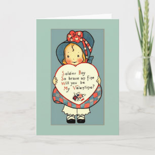 Cartes Pour Fêtes Annuelles Bonjour Valentine de la Première Guerre mondiale V