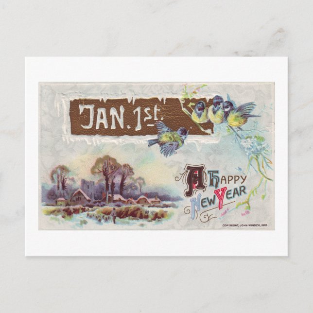 Cartes Pour Fêtes Annuelles Bonne année (Devant)