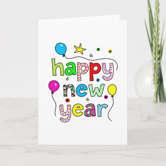 Cartes Pour Fêtes Annuelles Bonne année (Devant)