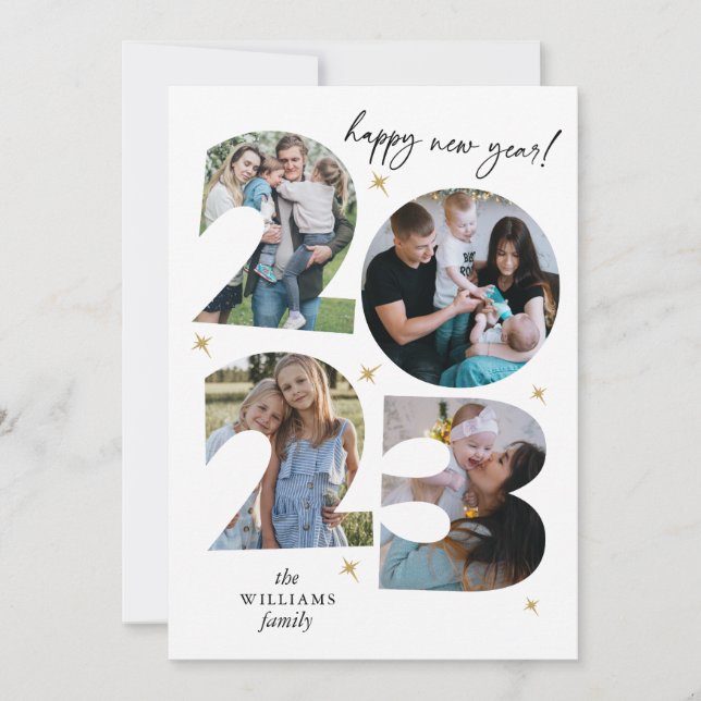 Cartes Pour Fêtes Annuelles Bonne année 2023 Photo (Devant)