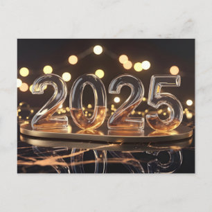 Cartes Pour Fêtes Annuelles Bonne année 2025 avec texte coloré