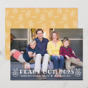 Cartes Pour Fêtes Annuelles Bonne année 2025 Jaune Amusant Photo Funny Nouvel
