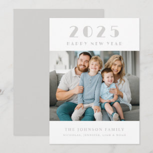 Cartes Pour Fêtes Annuelles Bonne année 2025 Photo de famille