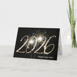 Cartes Pour Fêtes Annuelles Bonne année 2025 Sparkler