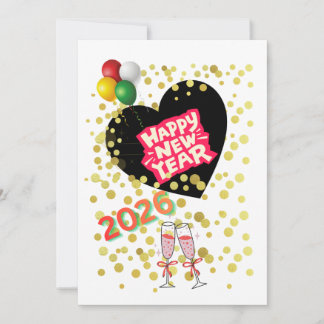 Cartes Pour Fêtes Annuelles Bonne année 2026