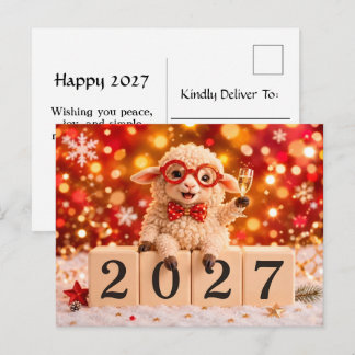 Cartes Pour Fêtes Annuelles Bonne année 2027 Année de la Chèvre Mouton