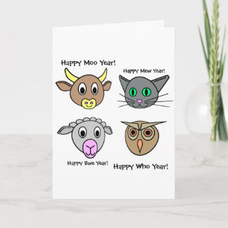 Cartes Pour Fêtes Annuelles Bonne année, année de la vache !