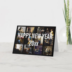 Cartes Pour Fêtes Annuelles Bonne année avec Johannes Vermeer Patchwork