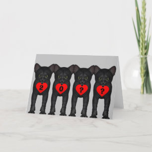 Cartes Pour Fêtes Annuelles Bonne année Chats noirs