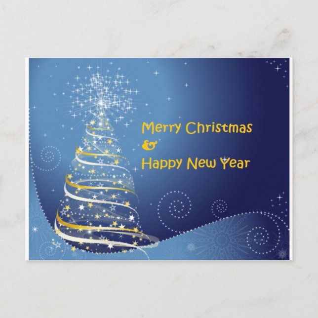 Cartes Pour Fêtes Annuelles bonne année d'arbre de Joyeux Noël (Devant)