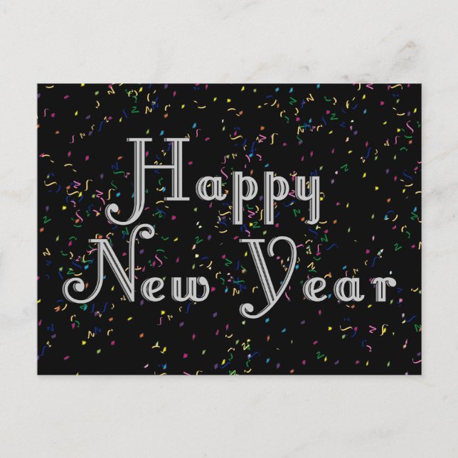 Cartes Pour Fêtes Annuelles Bonne année de design de texte (Devant)
