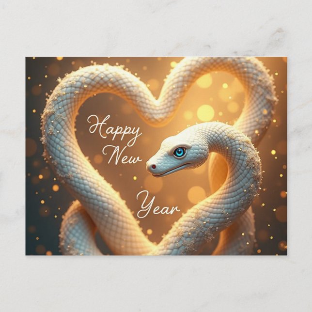 Cartes Pour Fêtes Annuelles Bonne année du serpent à bois (Devant)