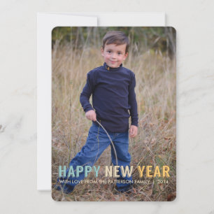 Cartes Pour Fêtes Annuelles Bonne année Grand Gras & Retro Photo Greeting
