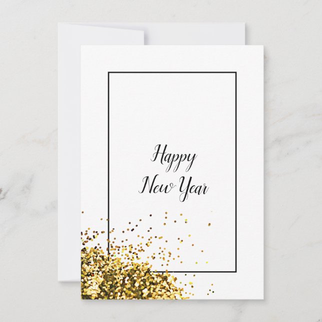 Cartes Pour Fêtes Annuelles Bonne année moderne élégante  (Devant)