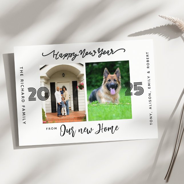 Cartes Pour Fêtes Annuelles Bonne Année Nous avons déménagé Annonce de changem (Créateur téléchargé)