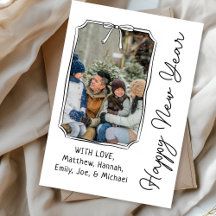 Bonne année Photo Minimaliste Noir et Blanc avec R