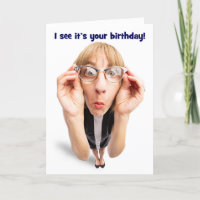 Bonne Anniversaire Drôle Femme dans les lunettes