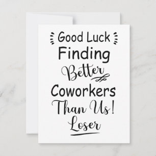 Cartes Pour Fêtes Annuelles Bonne Chance Trouver De Meilleurs Cotravailleurs Q