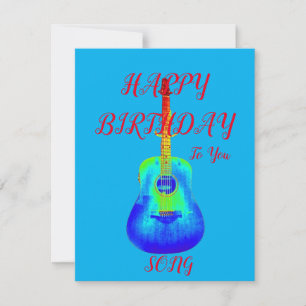 Cartes Pour Fêtes Annuelles Bonne chanson d'anniversaire