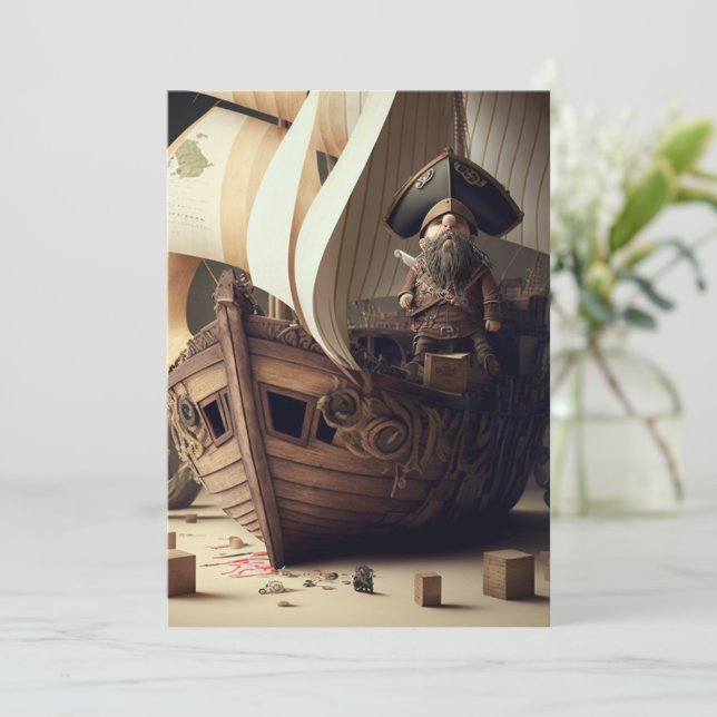 Cartes Pour Fêtes Annuelles Bonne conférence comme une journée de pirates ! Ca (Debout devant)
