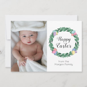 Cartes Pour Fêtes Annuelles Bonne couronne d'oeufs de Pâques Photo de famill