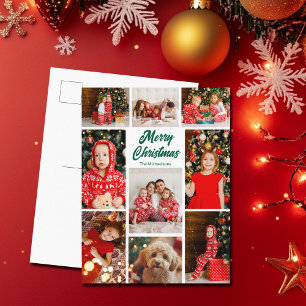 Cartes Pour Fêtes Annuelles Bonne fête de Noël en vert avec un script gras Col