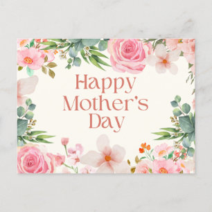 Cartes Pour Fêtes Annuelles Bonne Fête des Mères Fleurs d'aquarelle