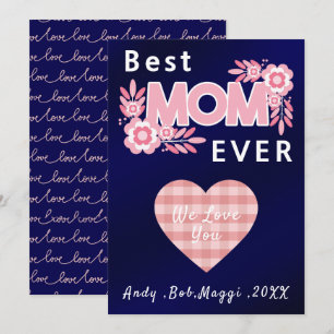 Cartes Pour Fêtes Annuelles Bonne fête des mères  Meilleure maman jamais perso