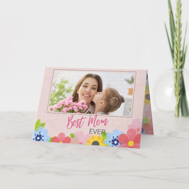 Cartes Pour Fêtes Annuelles Bonne Fête des Mères Meilleure Mère jamais (Devant)