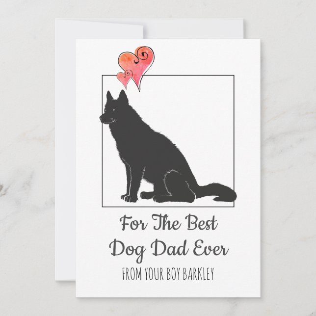 Cartes Pour Fêtes Annuelles Bonne Fête des pères de Dog Holiday Card (Devant)
