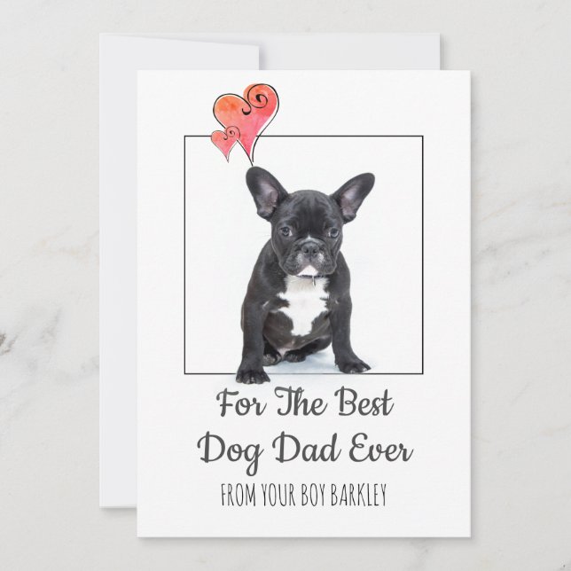 Cartes Pour Fêtes Annuelles Bonne Fête des pères du chien (Devant)