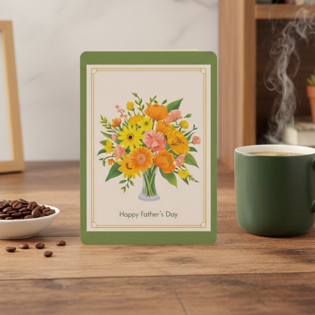 Cartes Pour Fêtes Annuelles Bonne Fête des pères Floral Bouquet Card (Happy Father's Day Floral Bouquet Card)