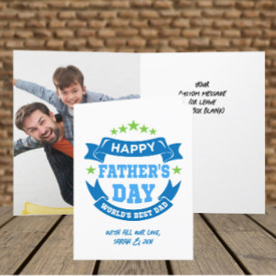 Cartes Pour Fêtes Annuelles Bonne Fête des pères meilleur papa Photo personn