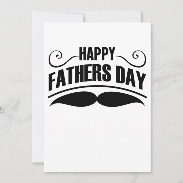 Cartes Pour Fêtes Annuelles Bonne Fête des pères Moustache (Devant)