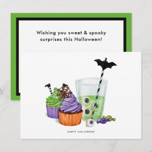 Cartes Pour Fêtes Annuelles Bonne Halloween Boissons & Desserts