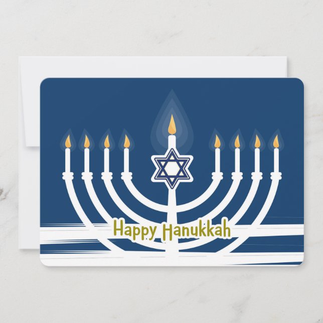 Cartes Pour Fêtes Annuelles Bonne Hanoukka (Devant)