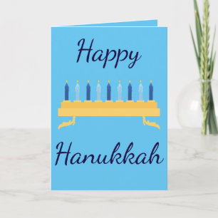Cartes Pour Fêtes Annuelles Bonne Hanoukka Blue Menorah