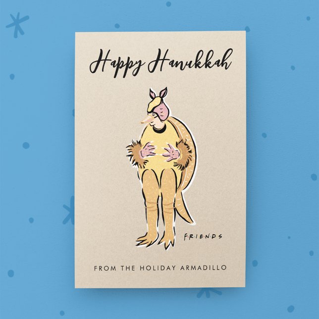 Cartes Pour Fêtes Annuelles Bonne Hanoukka de l'Armadillo de vacances (Postcard on table)