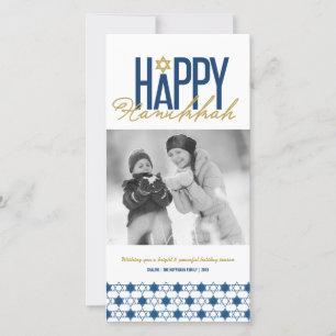 Cartes Pour Fêtes Annuelles Bonne Hanoukka Typographie Star Of David Photo