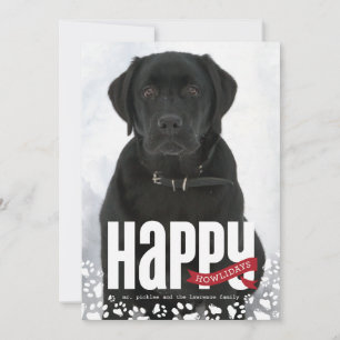 Cartes Pour Fêtes Annuelles Bonne Howlidays Pet Christmas Photo Card