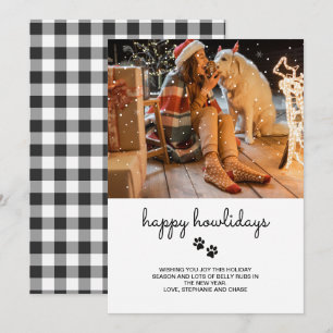 Cartes Pour Fêtes Annuelles Bonne Howlidays Pet Photo Holiday Card